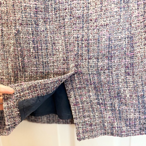 J.Crew No. 2 Purple Multi-Color Tweed Pencil Skirt - Picture 7 of 10
